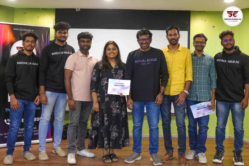 Man presenting AI-powered meal plans at podium