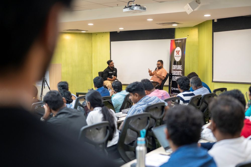 Group photo with certificates and Social Eagle AI branded clothing