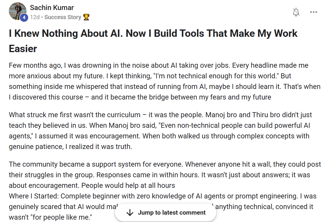 Sachin Kumar - I Knew Nothing About AI. Now I Build Tools